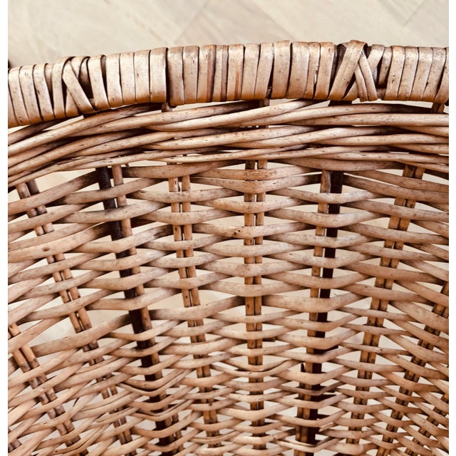 1950s Rattan Chair With Metal Legs. France. A For Sale - Image 9 of 11