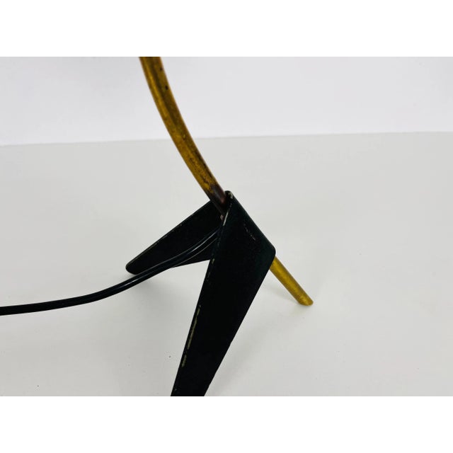 Brass and Metal Table Lamp attributed to Louis Kalff, 1950s For Sale - Image 9 of 11