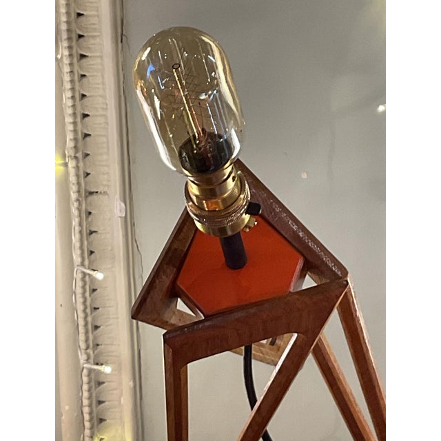 Mid-Century Tripod Table Lamp, 1980s For Sale - Image 4 of 5