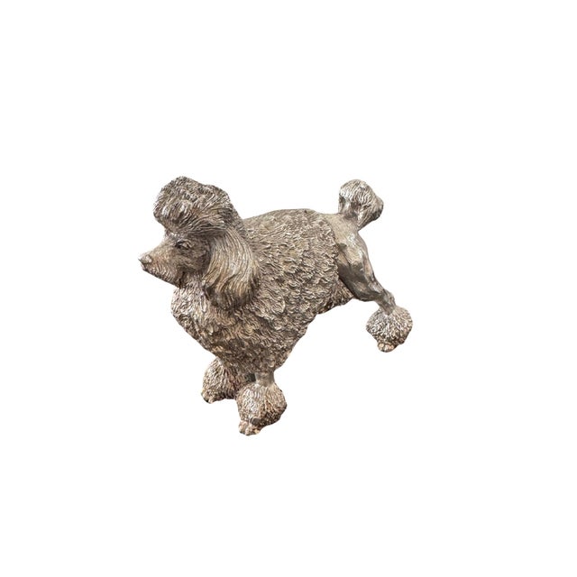 Late 20th Century Magrino Italian Silver Overlay Poodle Figurine For Sale - Image 6 of 10