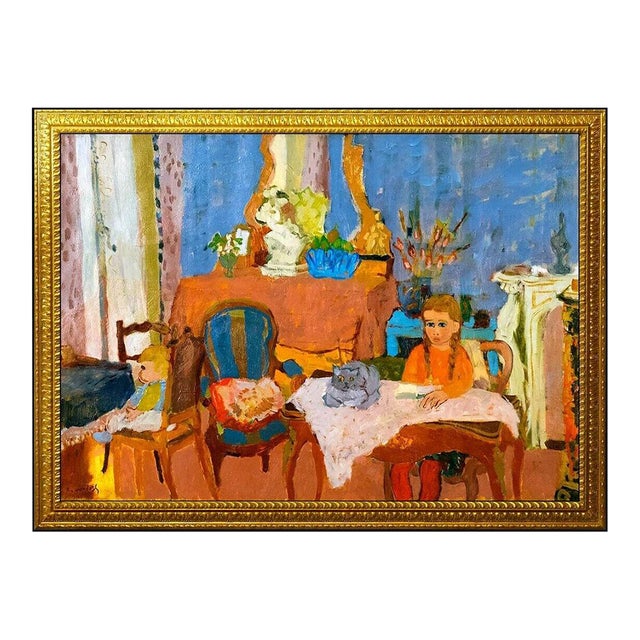 Mid 20th Century Petite Fille Au Salon, Robert Mendoze For Sale