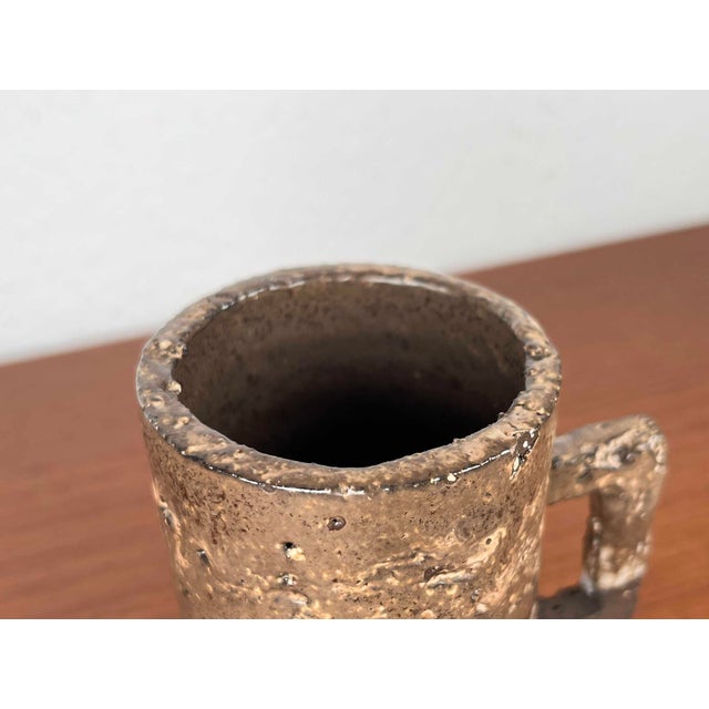 Mid-Century Modern Danish Studio Pottery Mug Vase by Robert Rob Bentsen, 1960s For Sale - Image 4 of 17