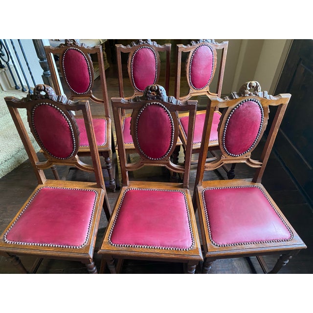French Early 20th Century Louis XVI French Carved Bow-Top Dining Chairs - Set of 6 For Sale - Image 3 of 11
