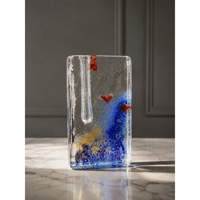 Alfredo barbini — signed murano glass aquarium sculpture / solifleur, italy, c. 1960s a substantial solid murano glass...