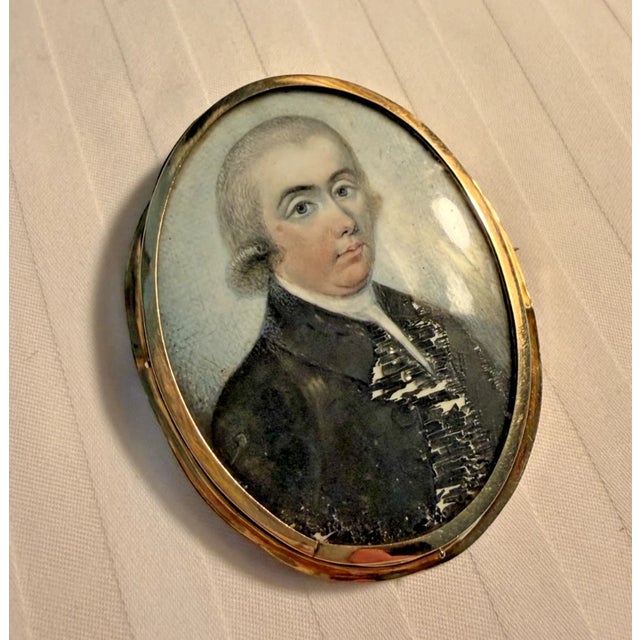 Hand painted Antique Georgian Mourner's Brooch A beautiful and rare piece of antique vintage jewelry Mourning brooches are...