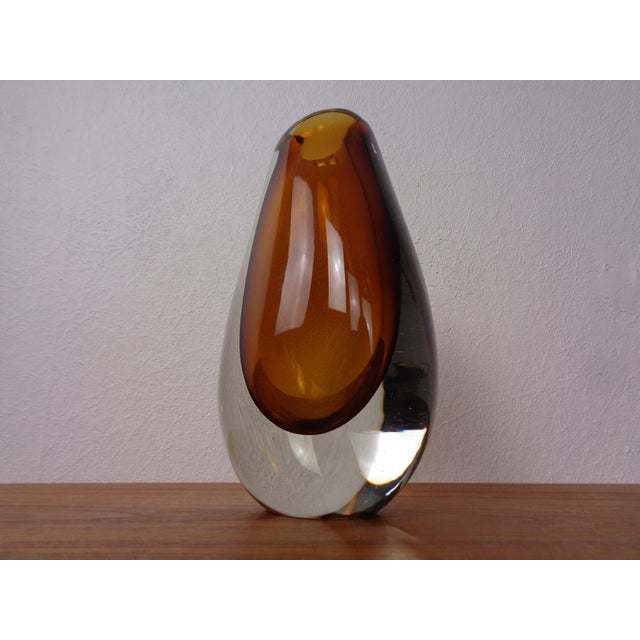 Finnish Glass Vase by Armando Jacobino for Oy Kumela, 1950s For Sale - Image 6 of 15