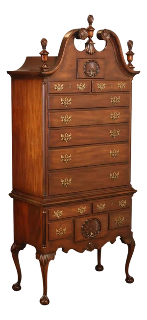 Kittinger Chippendale Style Mahogany Highboy
