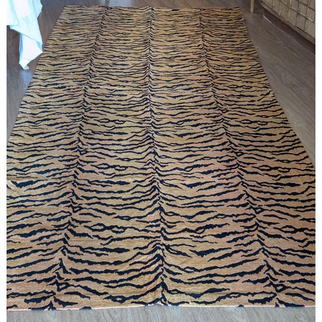 Vintage 1990s Lee Jofa "Tiger" Woven Jacquard Throw For Sale - Image 4 of 10
