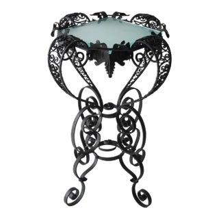 Garden Pedestal Wrought Iron From Palm Beach Mizner Workshop For Sale