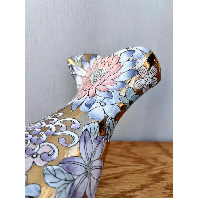 Vintage Hand Painted Porcelain Covered Carp-Form Tureen For Sale - Image 11 of 13