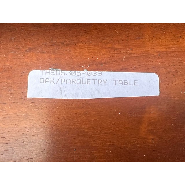 1990s Theodore Alexander Nice Parquet Brass Trim Console Table For Sale - Image 17 of 17