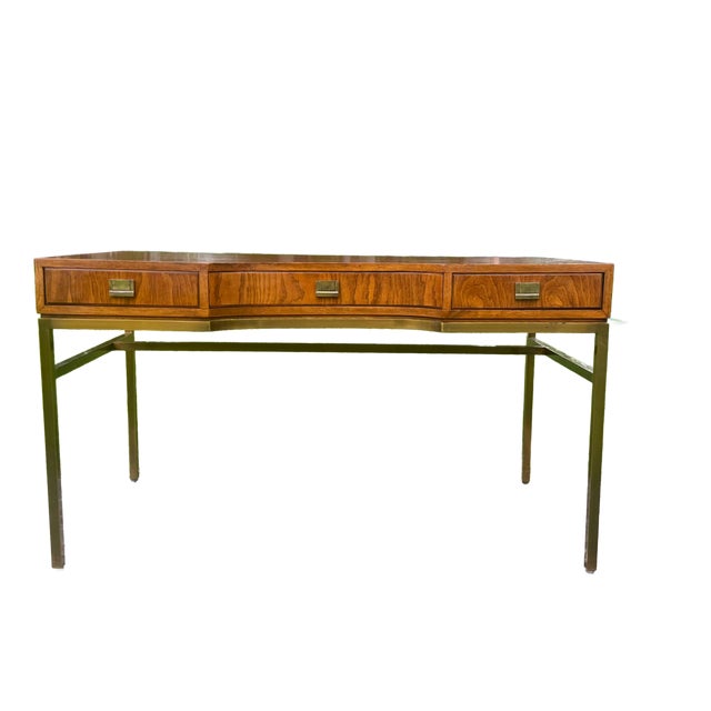 20th Century Drexel Campaign Style "Consensus Collection" Writing Desk For Sale In Houston - Image 6 of 16