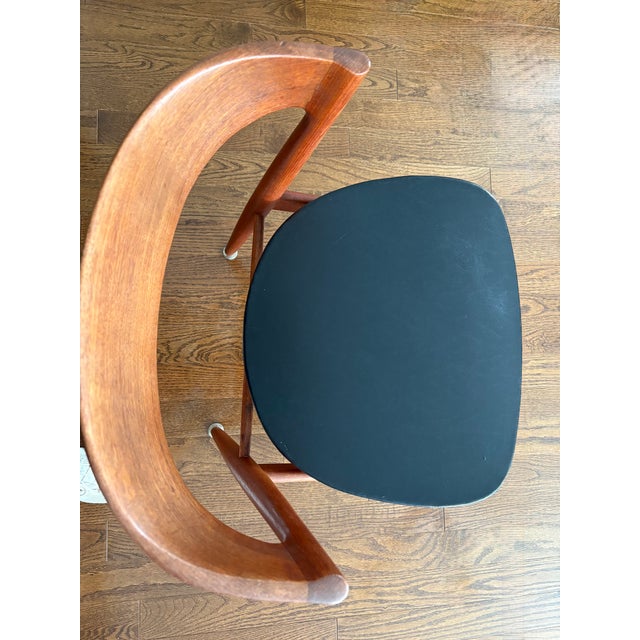1960s Teak and Leather Dining Chairs by Bramin - Set of 3 For Sale In Chicago - Image 6 of 8