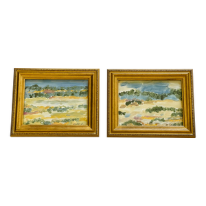 Pair of Contemporary Abstract Original Landscape Paintiing