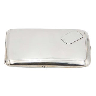Plain Rectangular Silver Cigarette Case For Sale