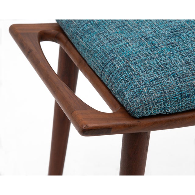 Aarflot Möbler Norway Teak Stool Number 85 After Hans Wegner Bench Mid Century 1960s For Sale - Image 14 of 18