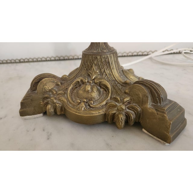 Rococo Monumental Brass Figural Maiden 13-Light Candelabrum, Circa 1960s For Sale - Image 3 of 18