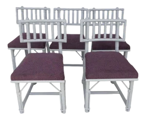 Ficks Reed Bamboo Chairs by John Wisner - Set of 5