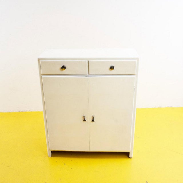 Vintage White Cabinet with Gilt Details For Sale - Image 5 of 11