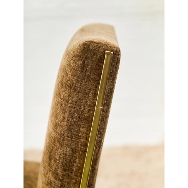 Styled After Milo Baughman Vintage Dining Chairs in Cocoa Brown Set of Six For Sale - Image 10 of 12