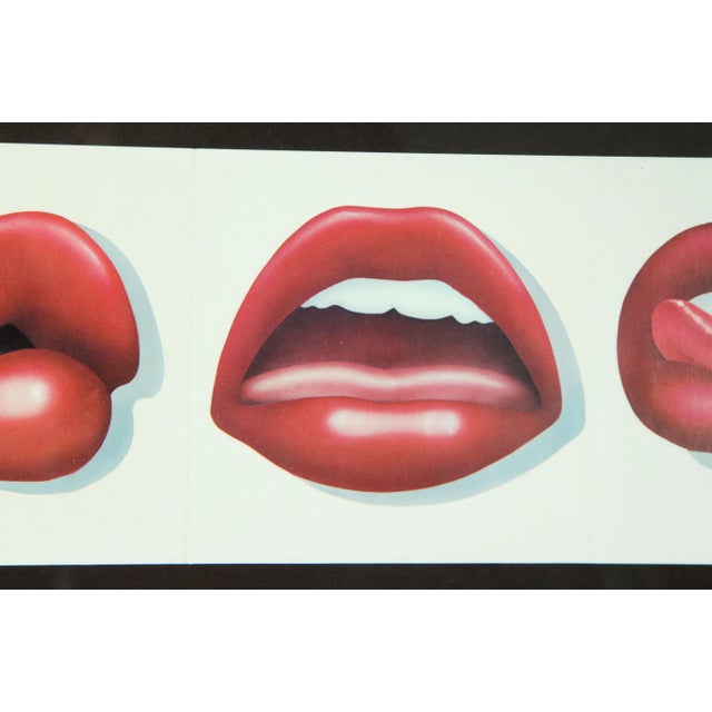 Mid 20th Century Vintage Tom Wesselman Pop Art Lips Triptych Lithograph Print For Sale - Image 5 of 7