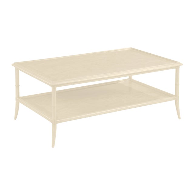 Transitional Celerie Kemble for Casa Cosima Paxton Rectangular Cocktail Table, Elephant Tusk For Sale - Image 3 of 3