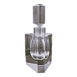 Vintage 1960s Moser Perfume Bottle Lead Free Crystal Damage Free For Sale