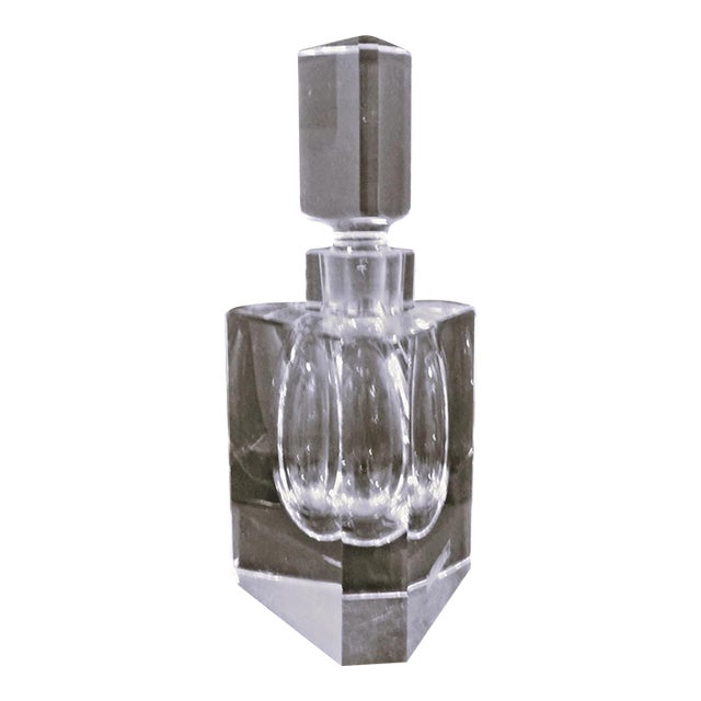 Vintage 1960s Moser Perfume Bottle Lead Free Crystal Damage Free For Sale