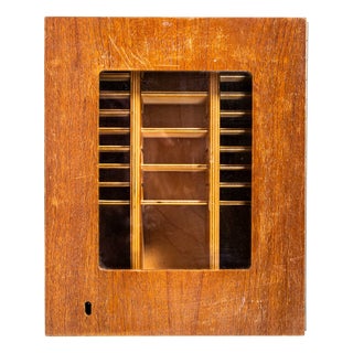 Small Wooden Office Cabinet, 1950s For Sale