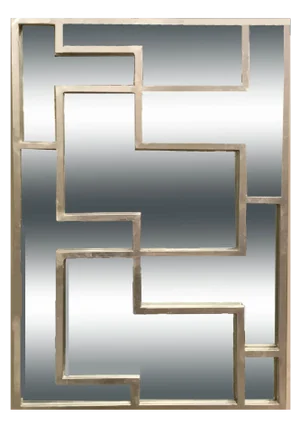 Worlds Away Modern Lotus Silver Panel Wall Mirror