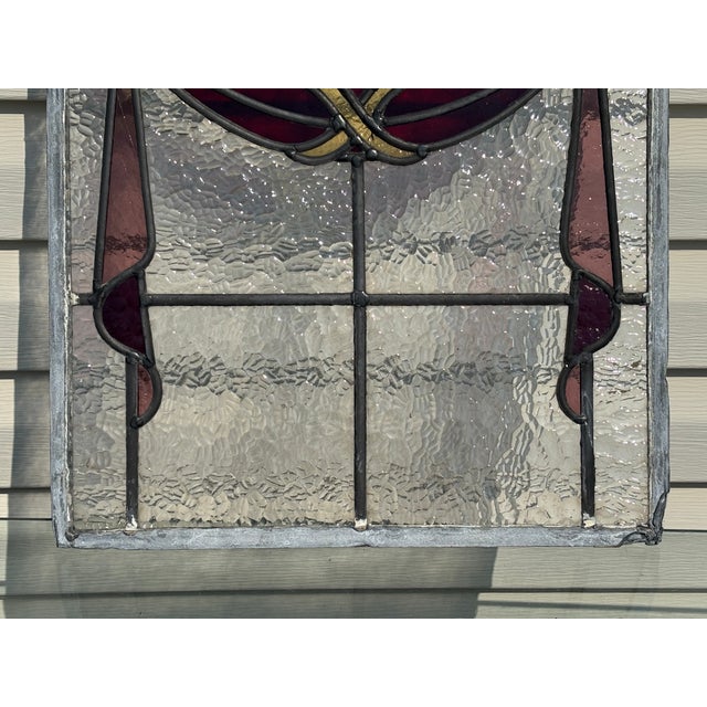 Early 20th Century Stained Glass Window For Sale - Image 9 of 11