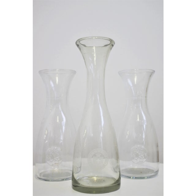 50s glass jugs h32 x d10 h26 x d10 h26 x d10