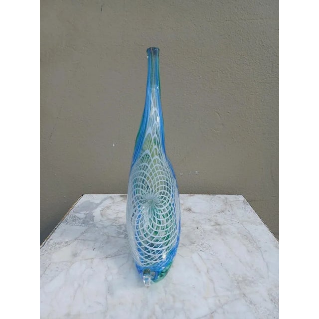 Abstract Mid Century Free Form Handblown Art Glass Sculpture For Sale - Image 3 of 5