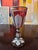 A superb quality antique moser bohemian glass ( over 150 years old guaranteed ) tall pink goblet. Having natural organic...
