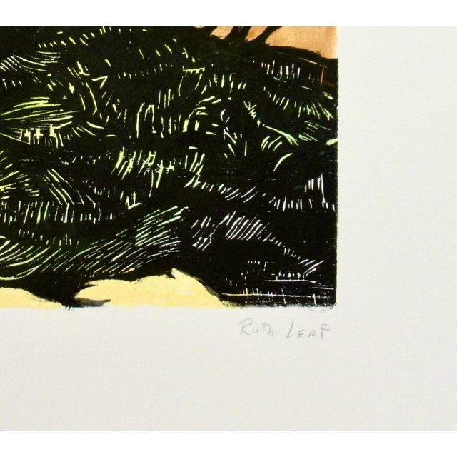 Ruth Leaf The Sun Flower C. 1990 Original Print For Sale - Image 4 of 6