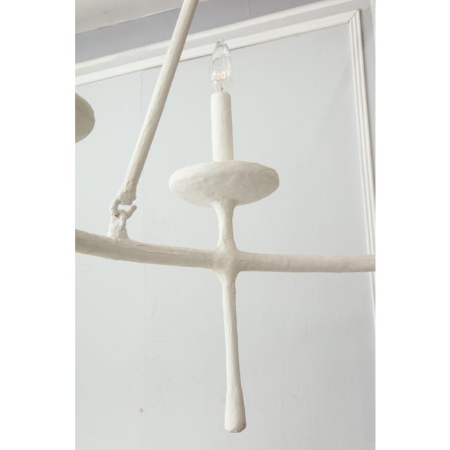 Bespoke Eight Arm Plaster Fixture in the Manner of Giacometti For Sale In New York - Image 6 of 10