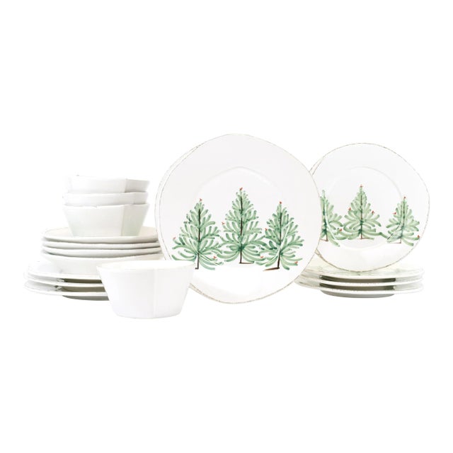VIETRI Lastra Holiday Sixteen-Piece Place Setting For Sale