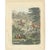 This antique print depicts a deer hunting scene (hunters on horses) and originates from 'Das Buch der Welt'. Artists and...