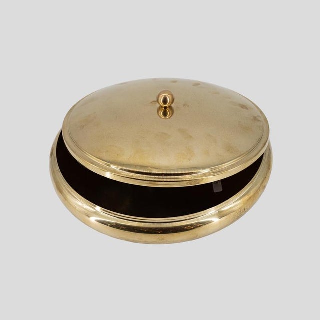 Vintage Brass Bowl with Lid, 1970s For Sale - Image 3 of 8