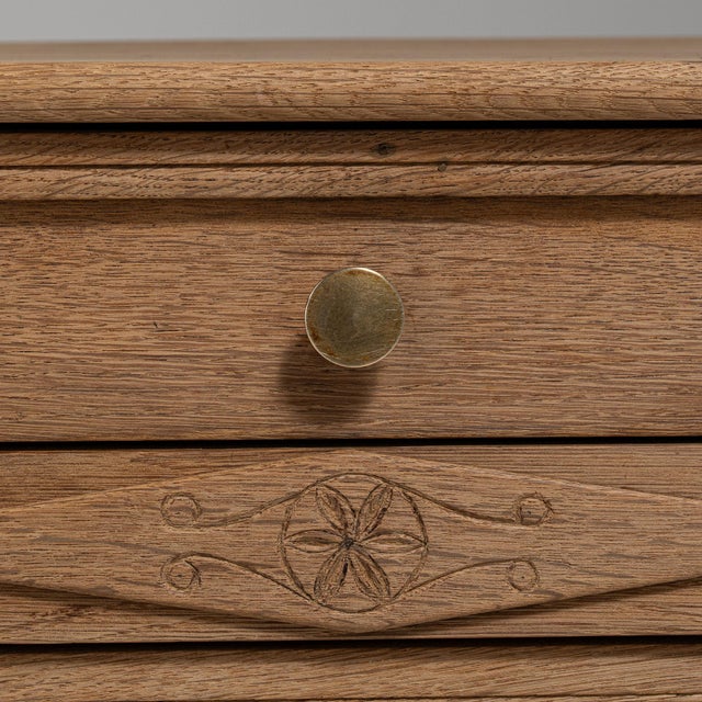 French 19th Century France Amber Oak Side Table For Sale - Image 3 of 18