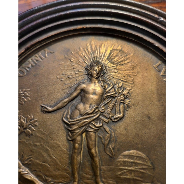 Grand Tour Ebonized Framed Bronze Relief Plaque of Count Lorenzo Magalotti, 19th Century For Sale - Image 6 of 16
