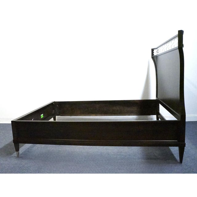 Charcoal Caracole Classic Charcoal Anegre Transitional Contemporary Style Queen Size Bed 016-107 For Sale - Image 8 of 12