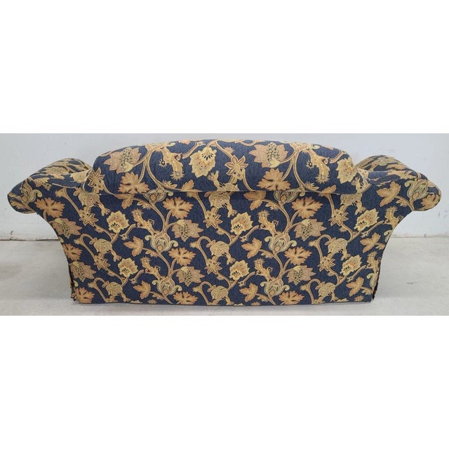 Blue Large English Style Sofa by Century Furniture For Sale - Image 8 of 13