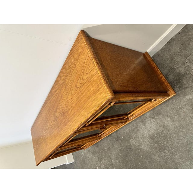 Vintage Mirrored Bamboo Sideboard by Maugrion for Roche Bobois, France, 1970s For Sale - Image 11 of 13