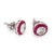 2010s Contemporary Diamond Ruby 18k White Gold Target Stud Earrings, A Pair For Sale - Image 5 of 7