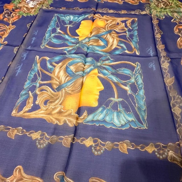 An Iconic 1990s Silk French Scarf by Lalique For Sale - Image 6 of 10