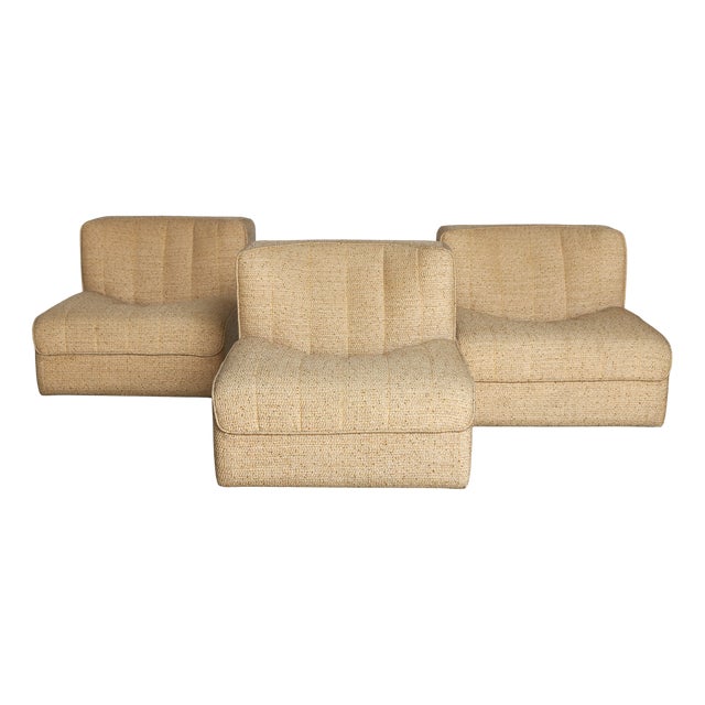 Model 9000 Modular Sofa Set attributed to Tito Agnoli for Artflex, 1970s, Set of 3 For Sale