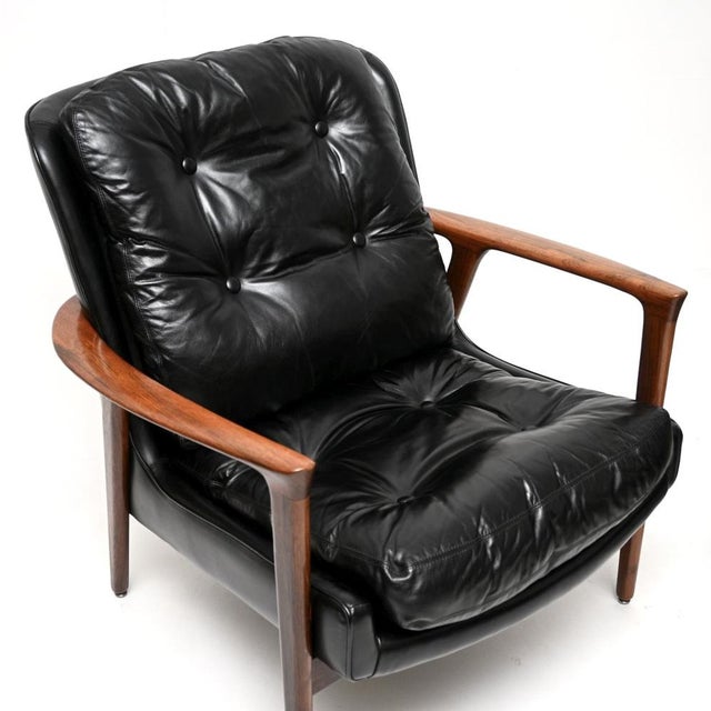 Vintage Swedish Armchairs in Leather by Inge Andersson from Brødere Andersen, 1960, Set of 2 For Sale - Image 6 of 11