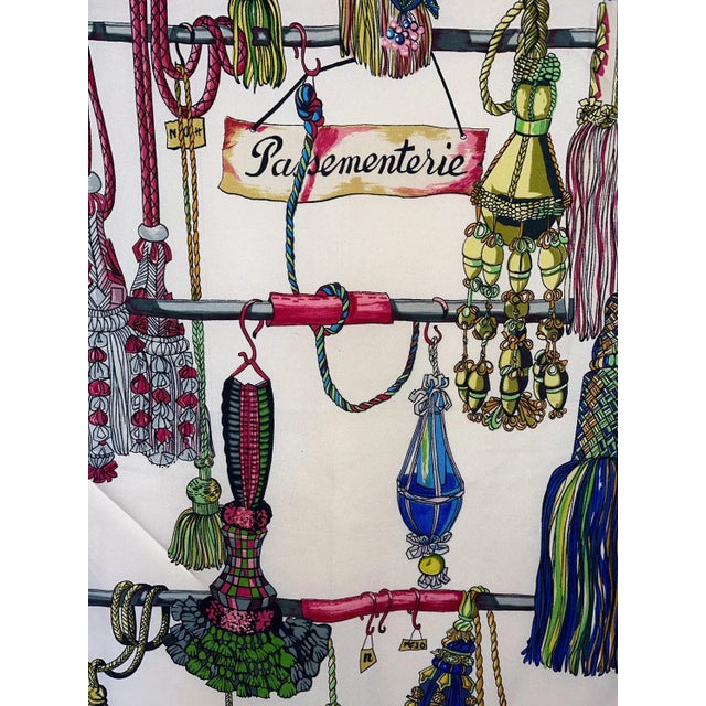 Red Hermès Passementerie 1960 Héron Marie Françoise For Sale - Image 8 of 8