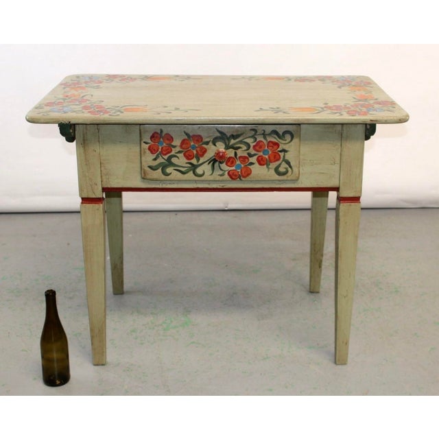 French Country Early 20th C French Hand-Painted Desk For Sale - Image 3 of 6